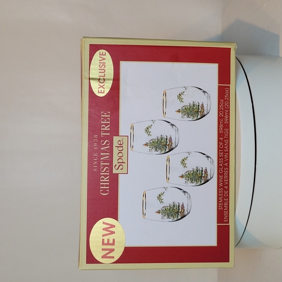 Spode Dining Spode Christmas Tree Stemless Wine Glasses Poshmark